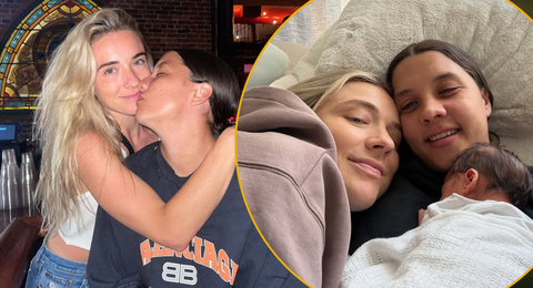 Chelsea star Sam Kerr and her lesbian fiancée Kristie Mewis announce birth of their first child