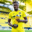 2023 African MVP winner, Samuel Chukwueze with the LaLiga award.