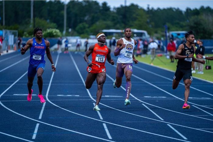 Favour Ashe blazes to sub-10s to qualify for 100m final at NCAA Championships