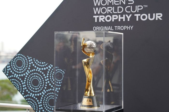 FIFA Women s World Cup Trophy in exhibition during a launching ceremony of the FIFA Women s World Cup Trophy tour held at Taronga Zoo in Sydney, Australia.