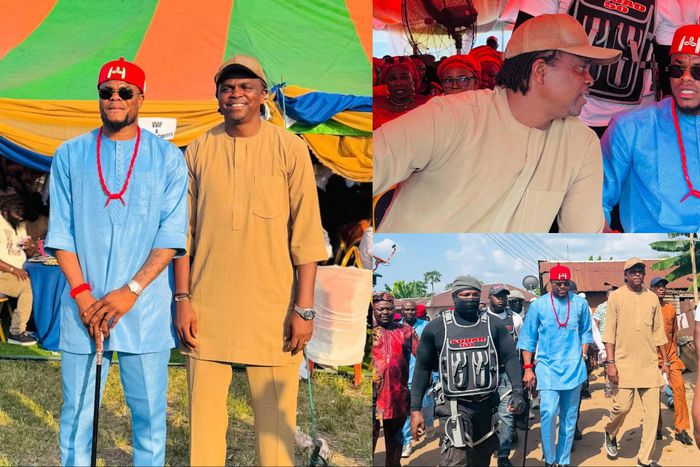 Legend Kanu Nwankwo joins Super Eagles of Nigeria goalkeeper Stanley Nwabali at his parents' burial in solidarity.