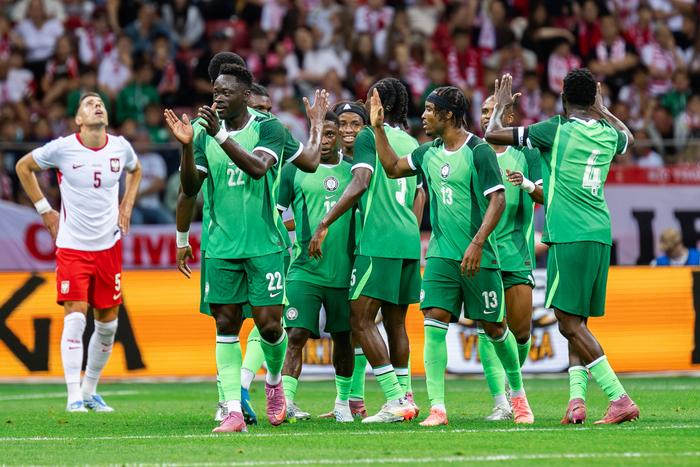 Super Eagles players celebrating || Imago