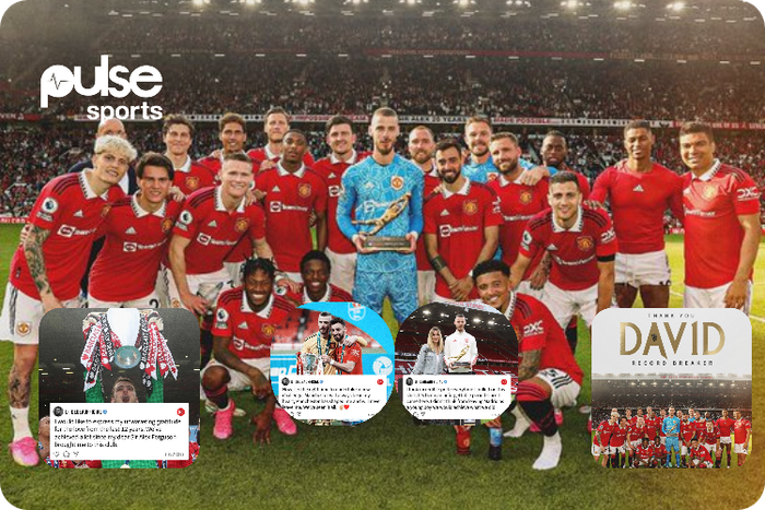 Man United players send goodbye message to De Gea