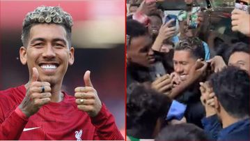 Roberto Firmino: Former Liverpool striker mobbed as he arrives Saudi Arabia