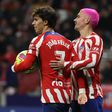 Atletico Madrid forwards Antoine Griezmann and Joao Felix