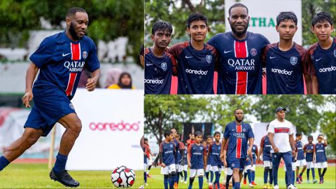 Jay-Jay Okocha: Super Eagles legend celebrates PSG in the Maldives