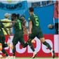 Super Eagles players celebrate a goal at the 2018 FIFA World Cup.