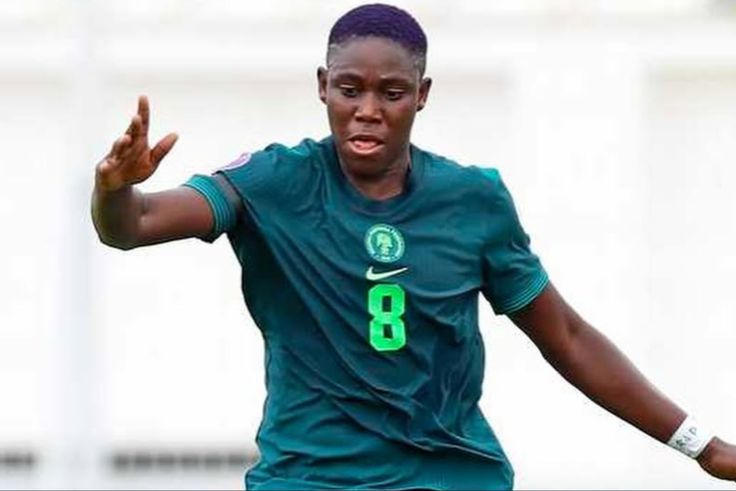 Asisat Oshoala during Nigeria vs Tunisia \\ Image credit: Imago