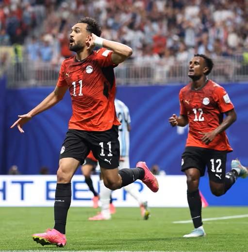 Egypt, and Zico celebrate their second goal!