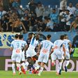 Bottles thrown, match held-up as Marseille fight back