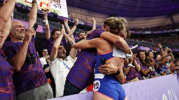 French female athlete proposes to her boyfriend after Paris Olympics race [VIDEO]