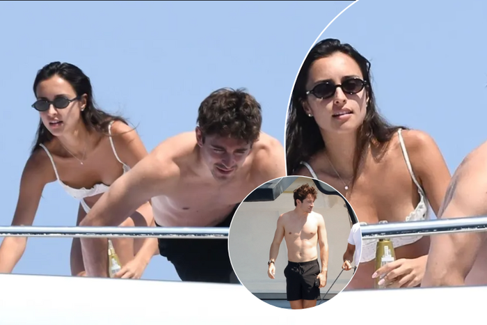 Charles Leclerc and girlfriend Alexandra Saint Mleux spotted on romantic yacht getaway