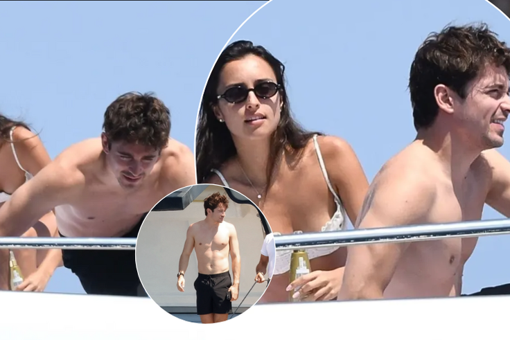 Charles Leclerc and girlfriend Alexandra Saint Mleux spotted on romantic yacht getaway