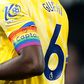 Marc Guehi wearing a modified Rainbow armband | Imago