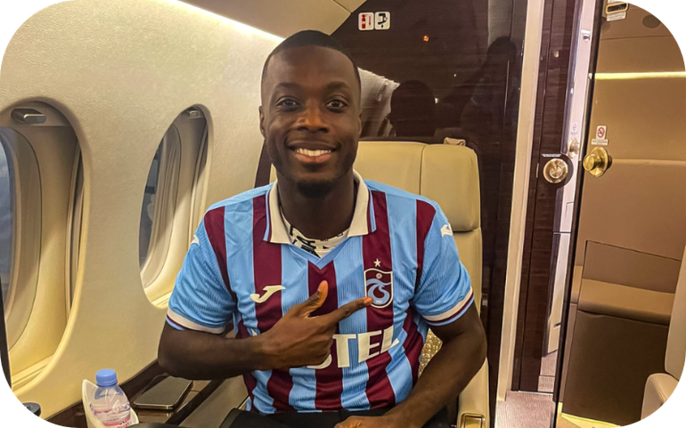 Nicolas Pepe joins Trabzonspor || Photo Credit: Trabzonspor/X