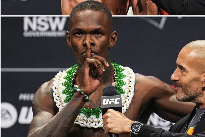 Adesanya is not shy to remind the world as UFC Middleweight champion that he is of Nigerian descent. Image Credit - ESPN MMA