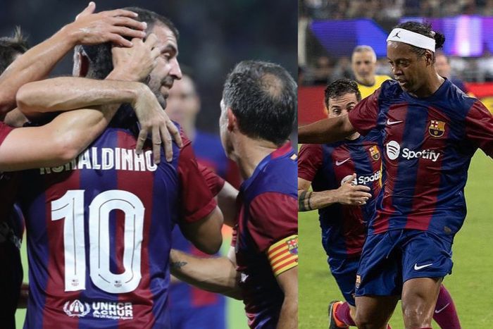 Brazilian legend Ronaldinho has been trending and his return to the Barcelona Legends fold has led to more exposure. Image Credit - Barcelona Legends