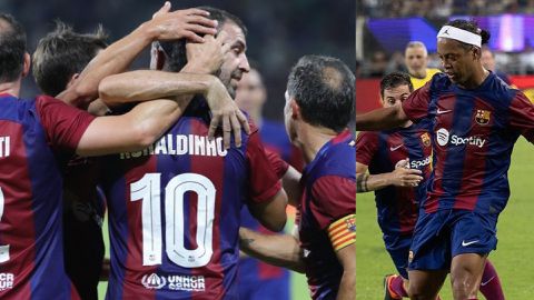 Ronaldinho: Nigerian star missing as Barcelona destroys Maccabi Haifa 5-1 in Legends game