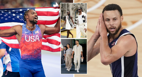 Noah Lyles and Steph Curry: American Olympic stars and their partners storm US Open final in style