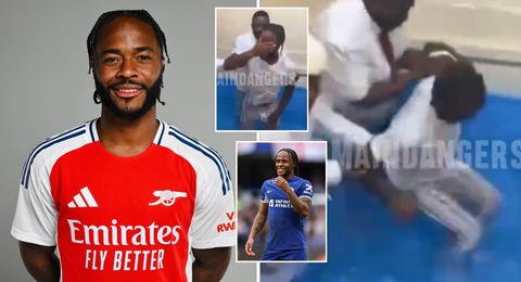 “Needed to be cleansed from Chelsea” - Hilarious reactions as Raheem Sterling reportedly gets baptized