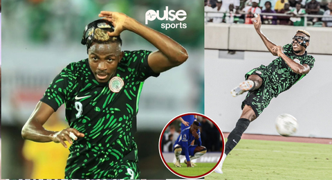 WATCH: Victor Oshimen shows Chelsea what they're missing as he doubles Super Eagles lead against Cheetahs