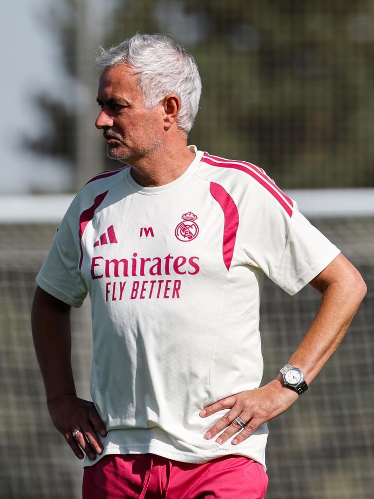 Jose Mourinho in training for Inter.
