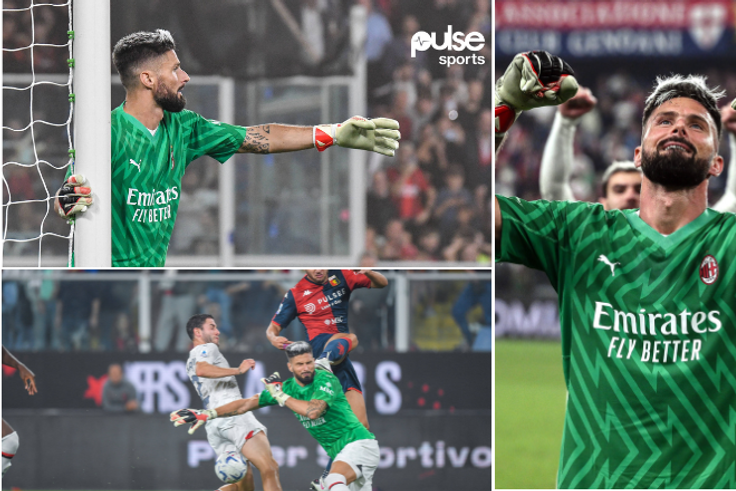 Better than Onana? AC Milan include striker Giroud in goalkeepers’ list after heroic save against Genoa