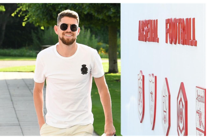 Jorginho at Arsenal's training facility