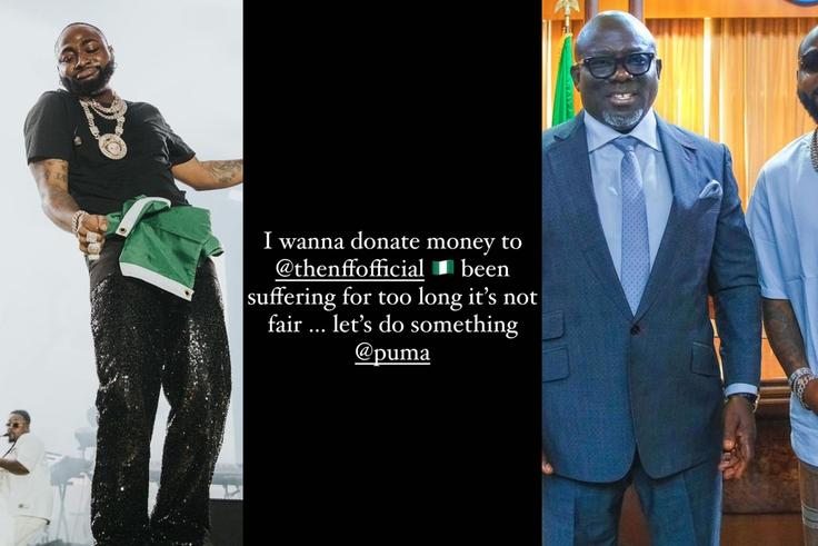 Davido brands Pinnick dream crusher: Will donate money to NFF