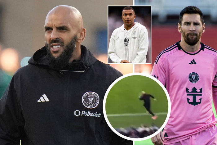 Yassine Chueko: Messi’s famous bodyguard clocks astonishing Mbappe-like speed to stop pitch invader