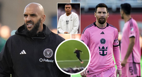 Yassine Chueko: Messi’s famous bodyguard clocks astonishing Mbappe-like speed to stop pitch invader