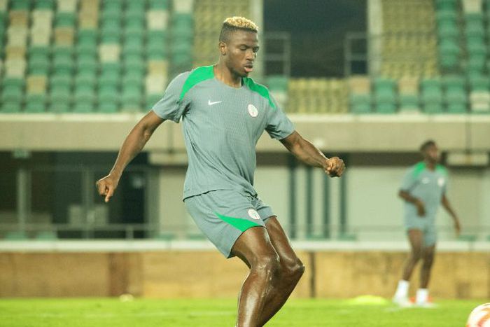Victor Osimhen in Super Eagles training || Image credit: Imago
