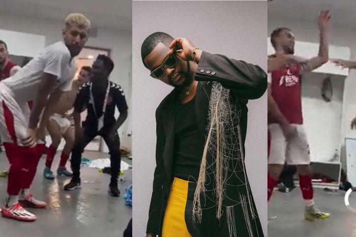Players from Fleetwood United along with a Nigerian coach were seen showcasing their dance moves as they grooved to the song "Cough (Odo)" by Nigerian Afrobeats artist Kizz Daniel.