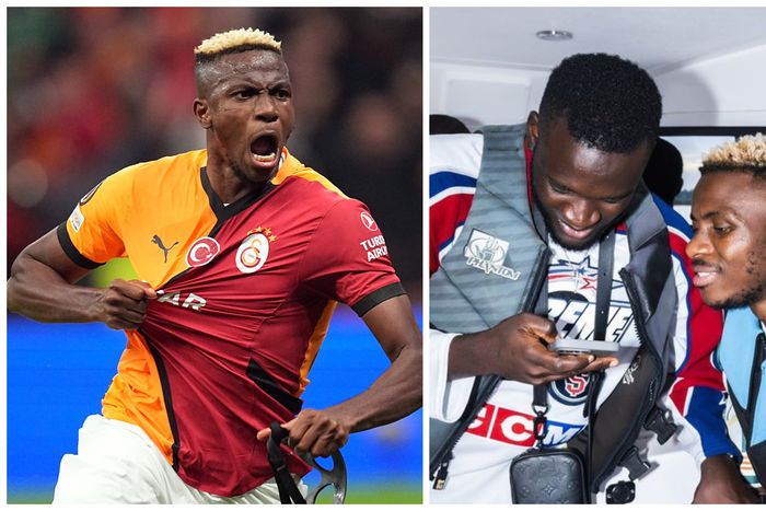 Victor Osimhen and his namesake Victor Boniface.