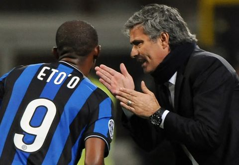 Jose Mourinho and Samuel Eto'o
