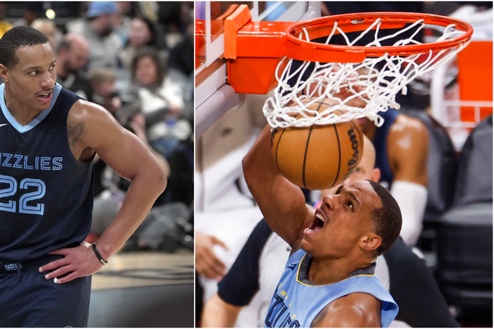 Memphis Grizzlies Desmond Bane (22) and head coach Taylor Jenkins talk between plays |Photo Credit: IMAGO / Agencia EFE