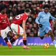 Nigeria's Ola Aina against Manchester United.