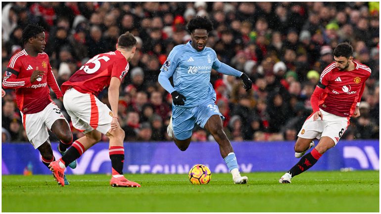 Nigeria's Ola Aina against Manchester United.