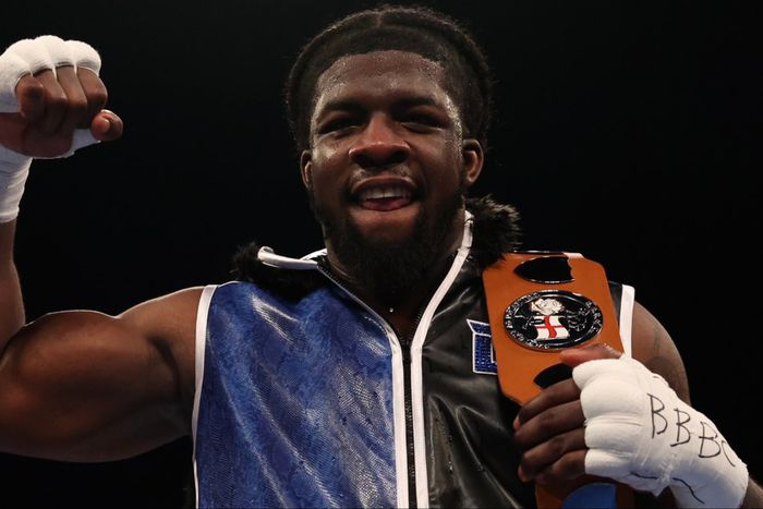 Nigerian-born boxer David Adeleye was crowned English heavyweight champion with a first-round knockout win against Solomon Dacres