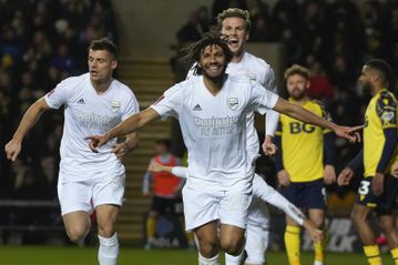 Elneny scores to help Arsenal beat Oxford United and set up a clash with Manchester City in the next round