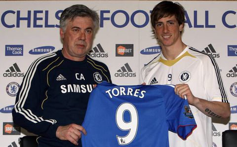 Fernando Torres at his Chelsea unveiling | Imago