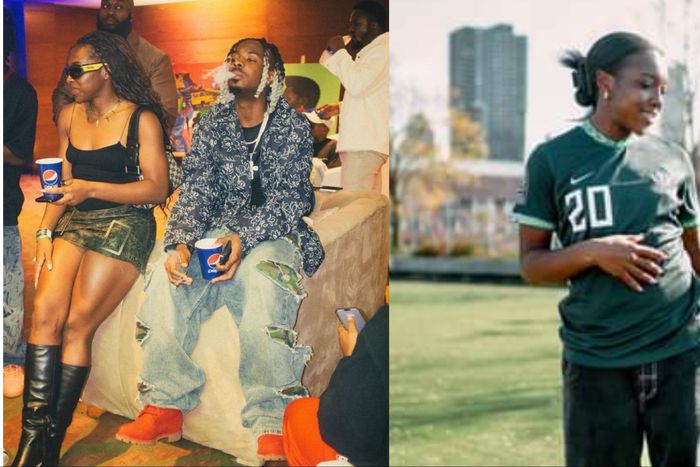 Super Falcons star Michelle Alozie sparks pregnancy rumour with a cute photo.