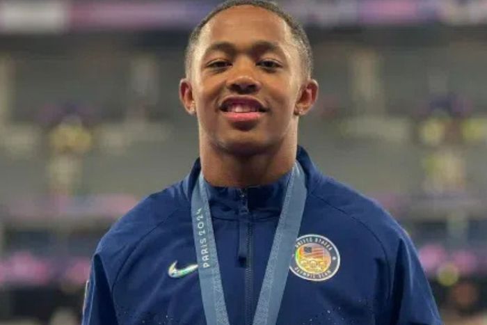 Grant Holloway. Quincy Wilson. Rai Benjamin. Beyond the Records. How did Quincy Wilson win gold? What is Quincy Wilson 400m time? Quincy Wilson medals. Quincy Wilson Olympics.