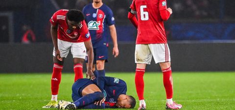 Brest's Brassier racially abused online after horror tackle on Kylian Mbappe