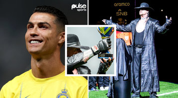 Ronaldo in awe as WWE legend The Undertaker presents trophy in Riyadh Cup final