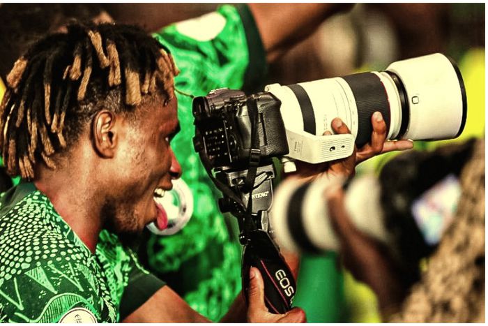 Samuel Chukwueze celebrating at the AFCON 2023.