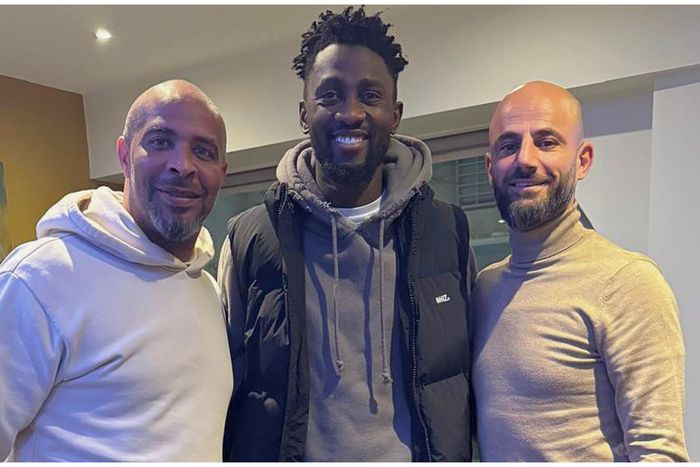 Eric Chelle, his assistant and Ndidi.