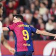 Robert Lewandowski celebrates scoring against Sevilla | Imago