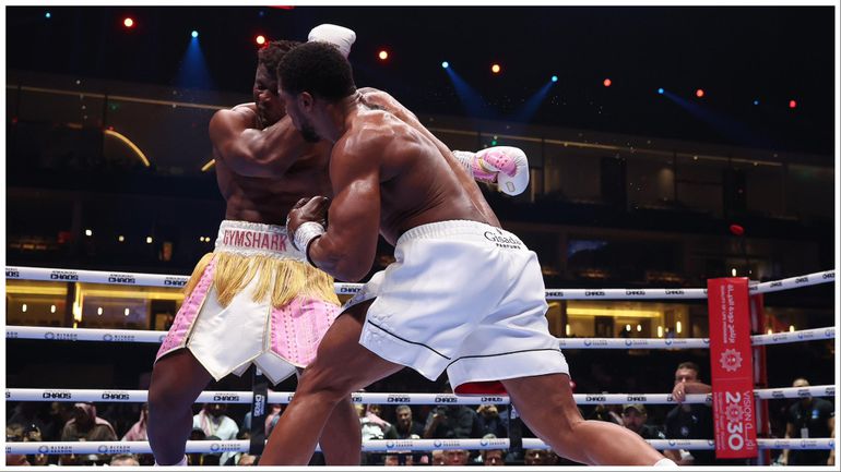 In just 2 rounds, Anthony Joshua defeats Francis Ngannou in knockout chaos in Saudi Arabia.