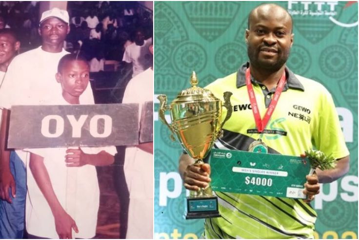 Don't give up - 5x African Champion inspires Nigerian youths with epic throwback photo